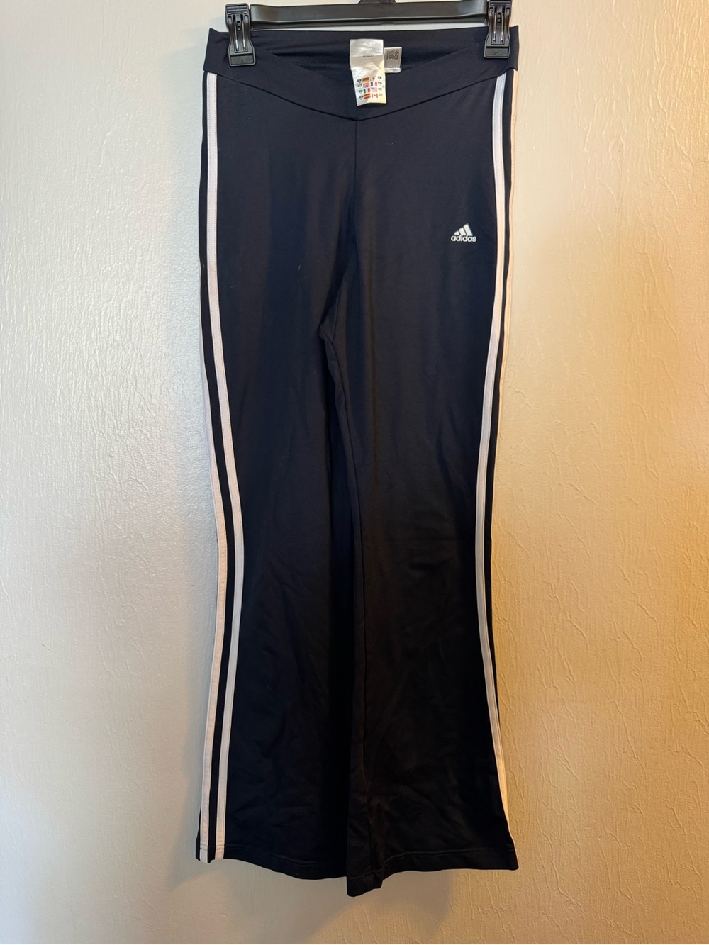 adidas Black Kids Sweatpants with White Side Stripes